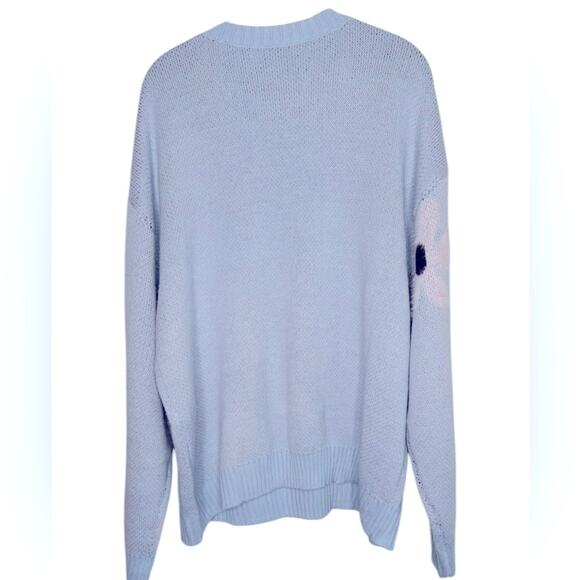 Daisies Light Blue Floral Sweater White Daisy Size XXL - Picture 4 of 10